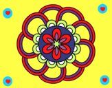 Dibujo Mandala de pétalos pintado por OLDI