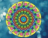 Dibujo Mandala flor con círculos pintado por OLDI