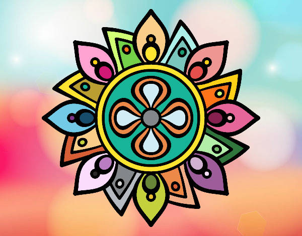 Dibujo Mandala flor sencilla pintado por Ramon45