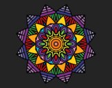 Dibujo Mandala frutal pintado por queyla