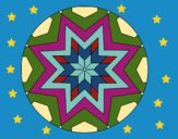 Dibujo Mandala mosaico estrella pintado por linda423