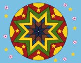 Dibujo Mandala mosaico estrella pintado por linda423