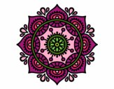 Dibujo Mandala para relajarse pintado por Vucky