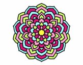 Dibujo Mandala pétalos de flor pintado por meagan