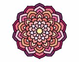 Dibujo Mandala pétalos de flor pintado por yushara