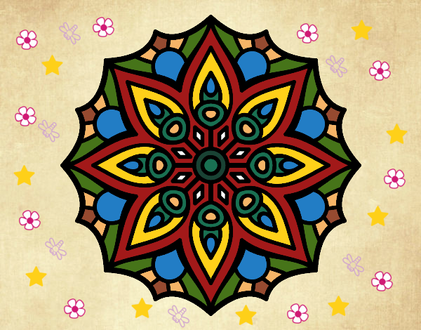 Mandala simetría sencilla