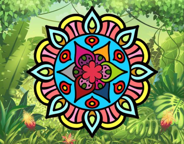 Dibujo Mandala vida vegetal pintado por Samary 