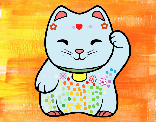 Maneki-neko blanco