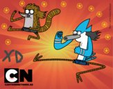 Mordecai y Rigby karatekas