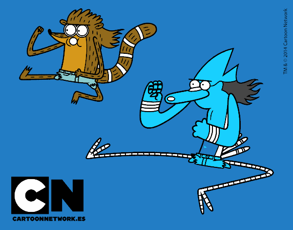 Mordecai y Rigby karatekas