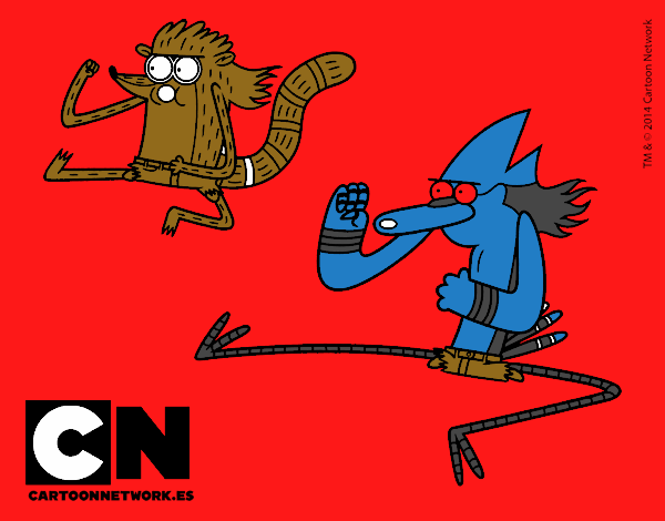 Mordecai y Rigby karatekas