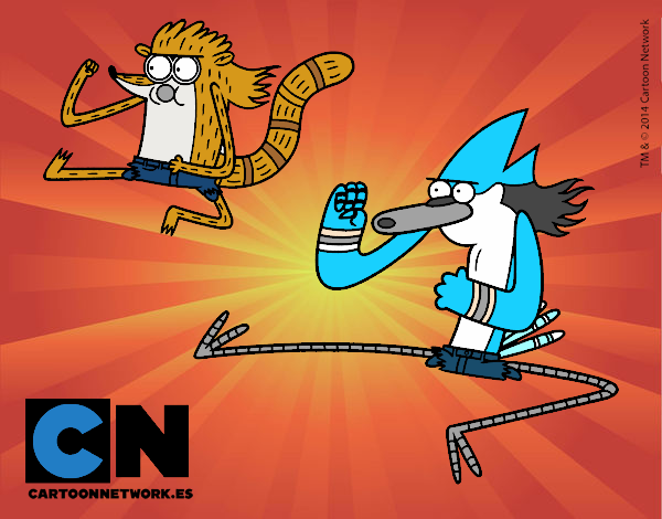 Mordecai y Rigby karatekas