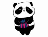Dibujo Panda con regalo pintado por dana02