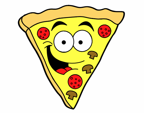 Dibujo Pizza feliz pintado por lalinda