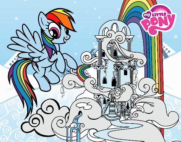 Rainbow Dash en su palacio