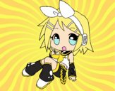 Dibujo Rin Kagamine pintado por mildredsul