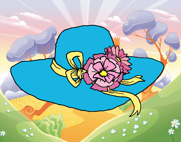 Sombrero con flores