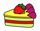 Dibujo Tarta de fresas pintado por elisa2490