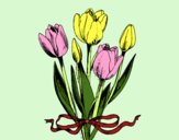 Dibujo Tulipanes con lazo pintado por Sylka