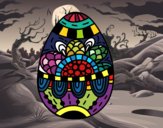 Dibujo Un huevo de Pascua floral pintado por OLDI