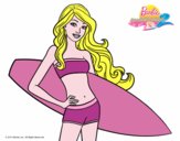 Barbie con tabla de surf