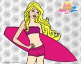 Barbie con tabla de surf