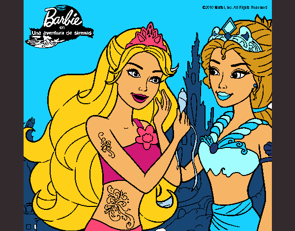 Barbie se despiede de la reina sirena