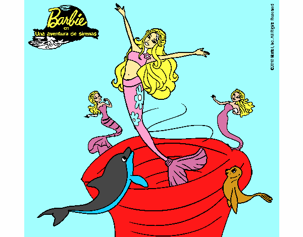 Barbie sirena contenta