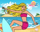 Barbie surfeando