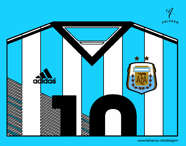 Camiseta del mundial de fútbol 2014 de Argentina