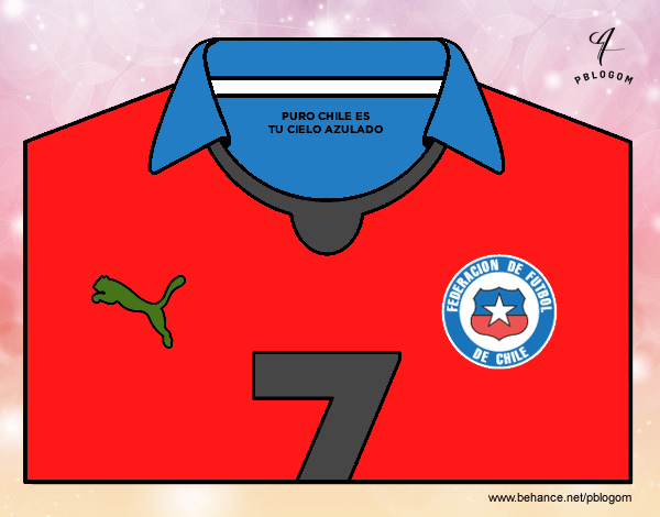 Camiseta del mundial de fútbol 2014 de Chile