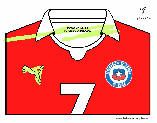 Camiseta del mundial de fútbol 2014 de Chile