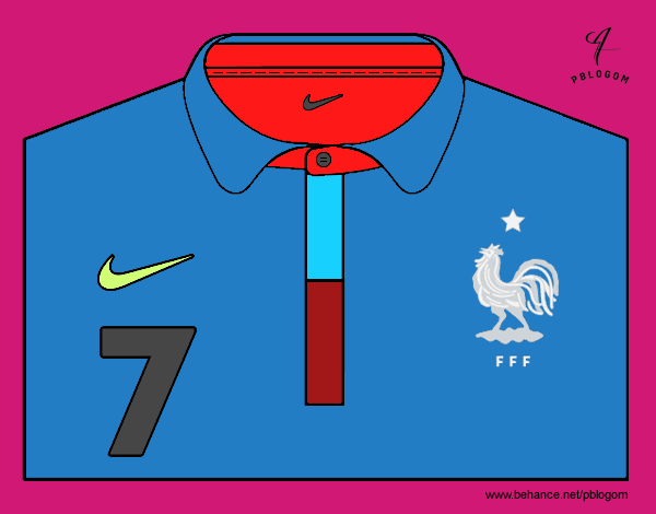 Camiseta del mundial de fútbol 2014 de Francia