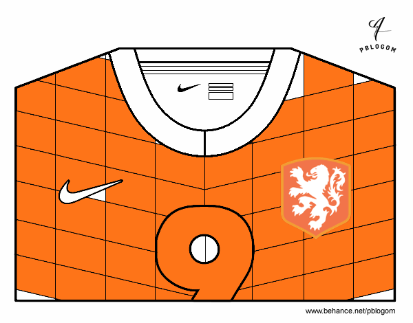 Camiseta del mundial de fútbol 2014 de Holanda