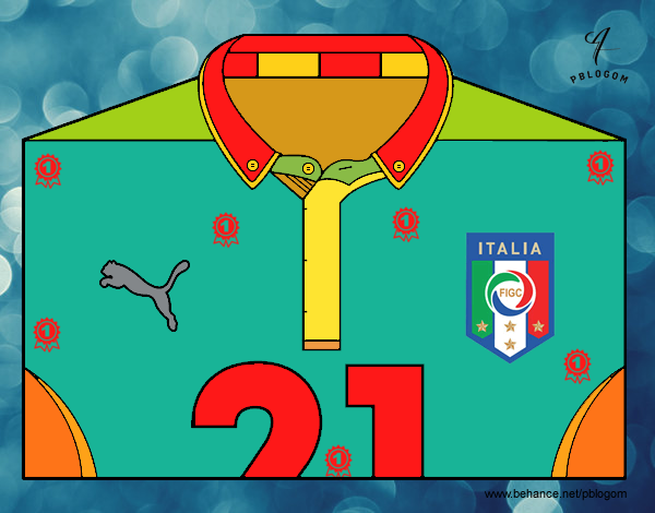 Camiseta del mundial de fútbol 2014 de Italia