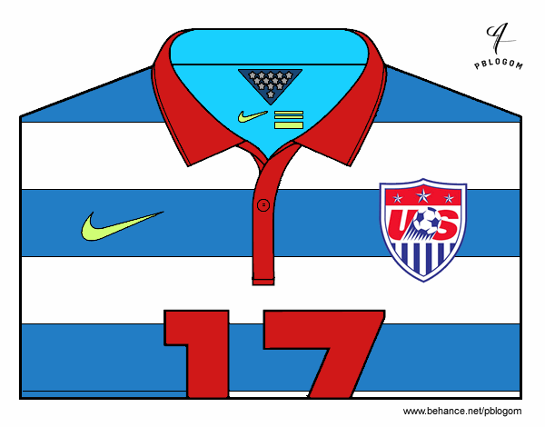 Camiseta del mundial de fútbol 2014 de los Estados Unidos