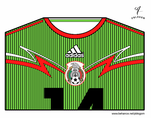 Camiseta del mundial de fútbol 2014 de México