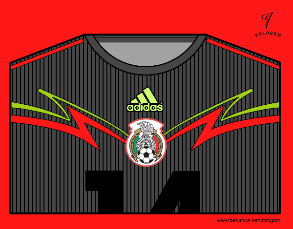 Camiseta del mundial de fútbol 2014 de México