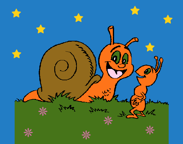 Caracol y hormiguita