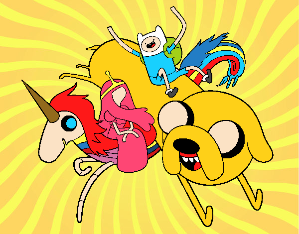 Finn y Jake con la Princesa Chicle