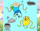 Finn y Jake escuchando música