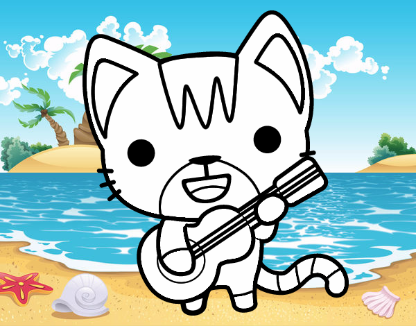 Gato guitarrista