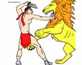 Gladiador contra león