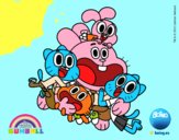 Gumball y amigos contentos