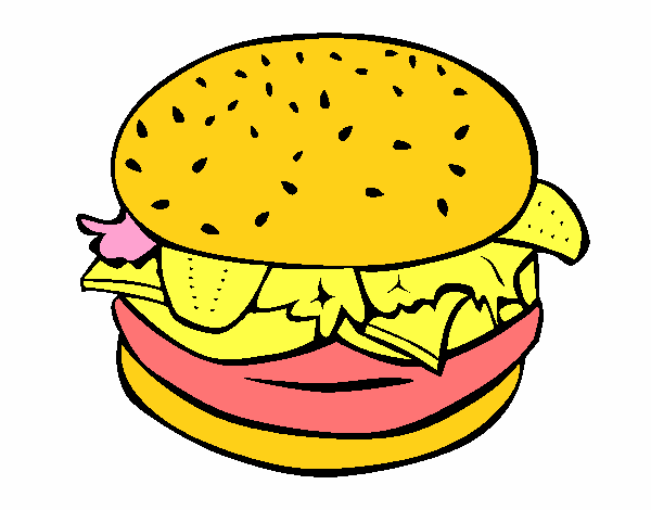 hamburguesa de colores