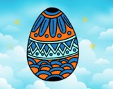 Huevo de Pascua con decorado estampado