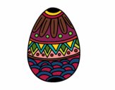 Dibujo Huevo de Pascua con decorado estampado pintado por KenyaJR