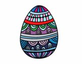 Dibujo Huevo de Pascua estampado con ondas pintado por valeruca