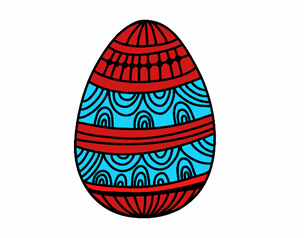 Huevo de Pascua estampado con ondas