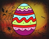 Dibujo Huevo del día de Pascua pintado por meagan